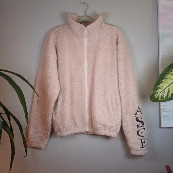 Neaux Wrld One Piece Compass Anime Fuzzy Zip Up Teddy Jacket Pop Art Casual Boho - Picture 2 of 8